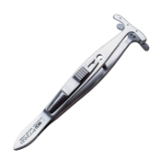 Mueller-Putterman Ptosis Clamp, 6 Pin Model, Interlocking Grooves On Both Jaws, Concave Head 24mm Wide, Overall Length 3-3/4" (95mm) 7202E,K5-9315,E2508